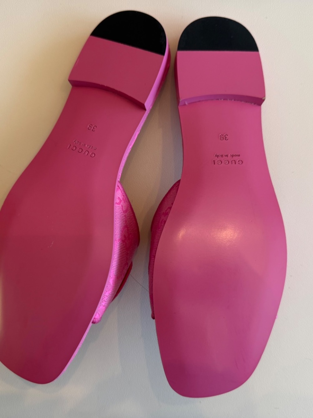 GUCCI GG CANVAS Interlocking G Sandals PINK - Size 39 - Picture 6 of 7